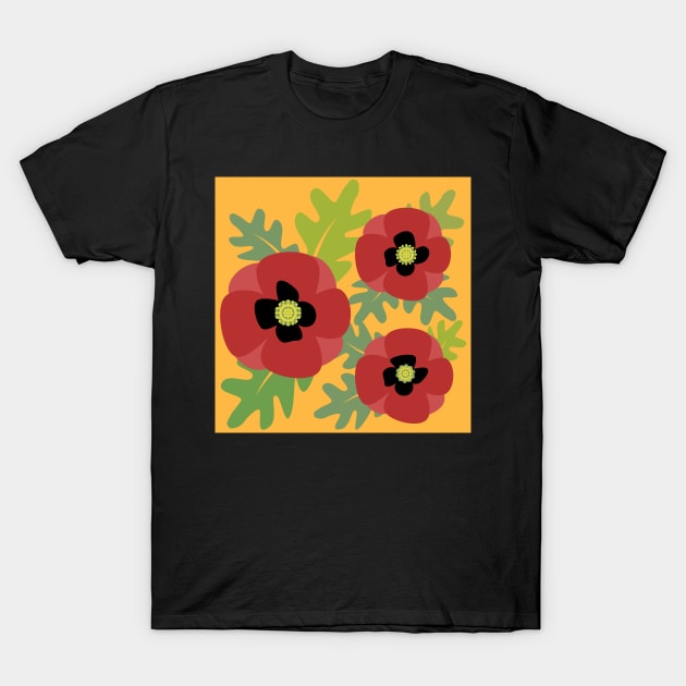 Poppies T-Shirt by marina63